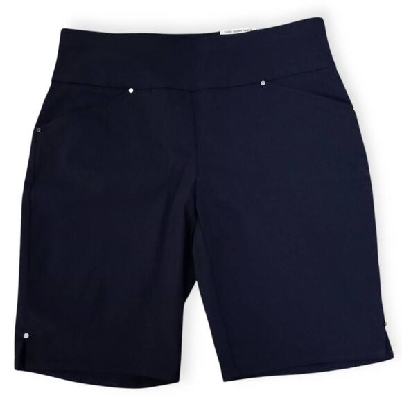 I.N.C. INTERNATIONAL CONCEPTS NAVY PULLUP SHORTS SZ.2 NWT. - Picture 2 of 7